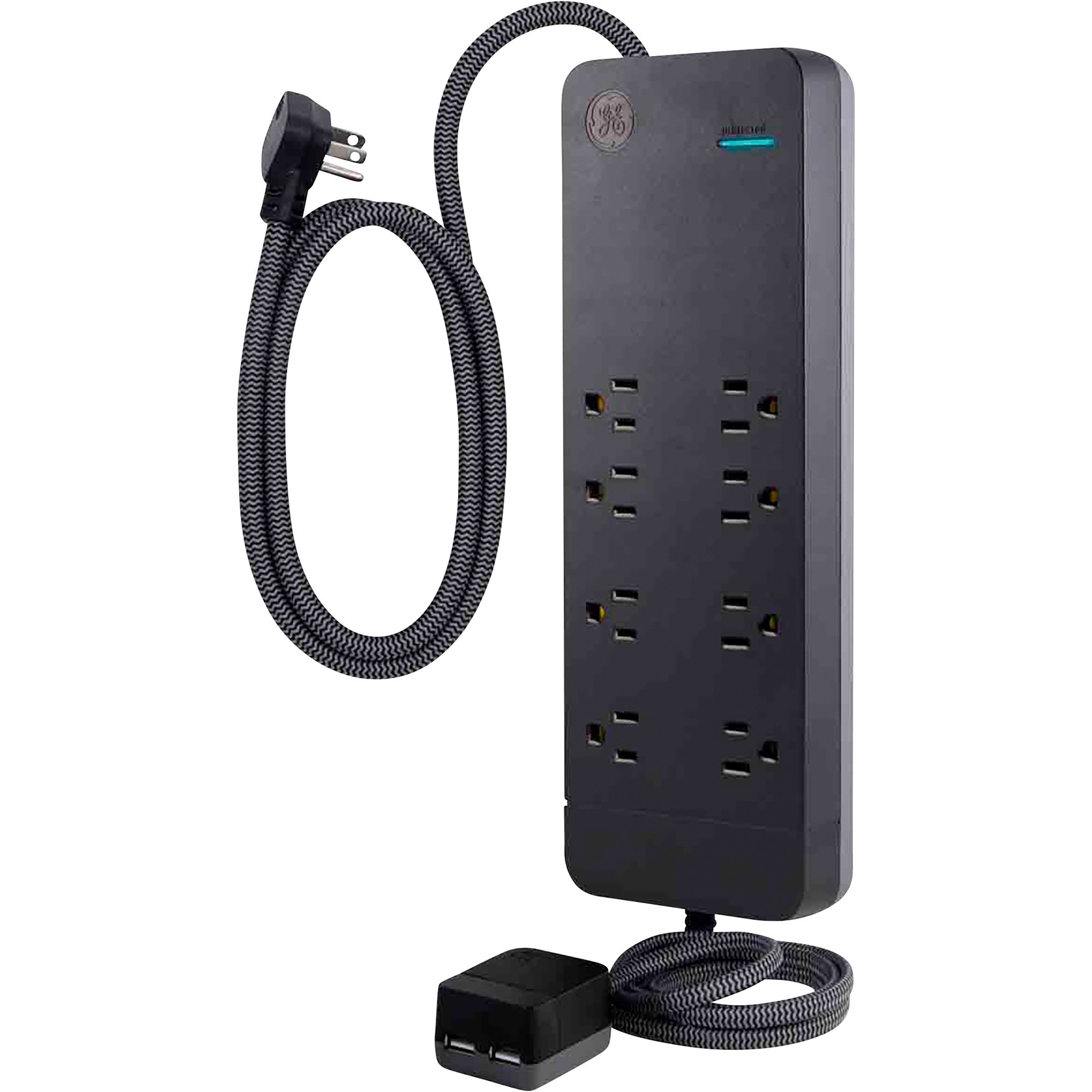 GE UltraPure 8-Outlet Surge Protector with 2 USB Ports — Model# 43622
